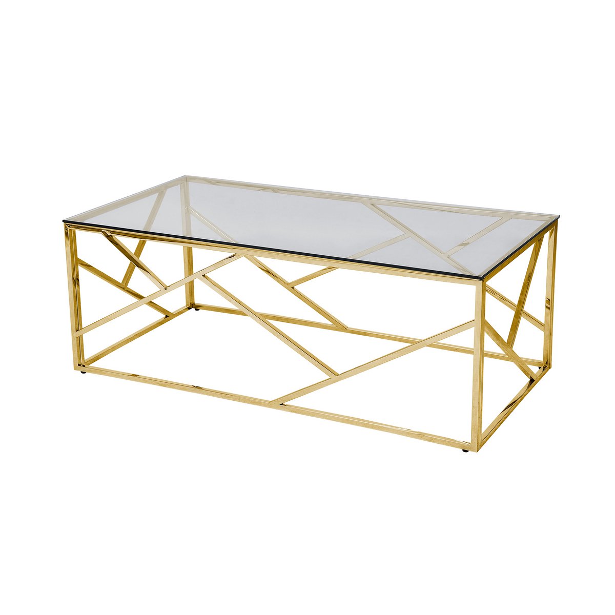 Salontafel goud/grijs 120x60 cm