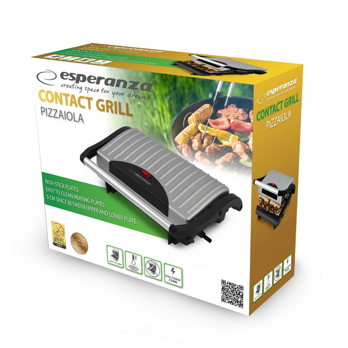 Elektrische Barbecue Esperanza EKG005 750 W