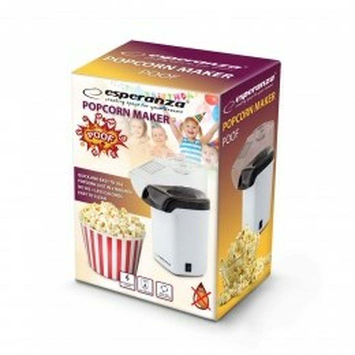 Popcorn maker Esperanza EKP005W Zwart