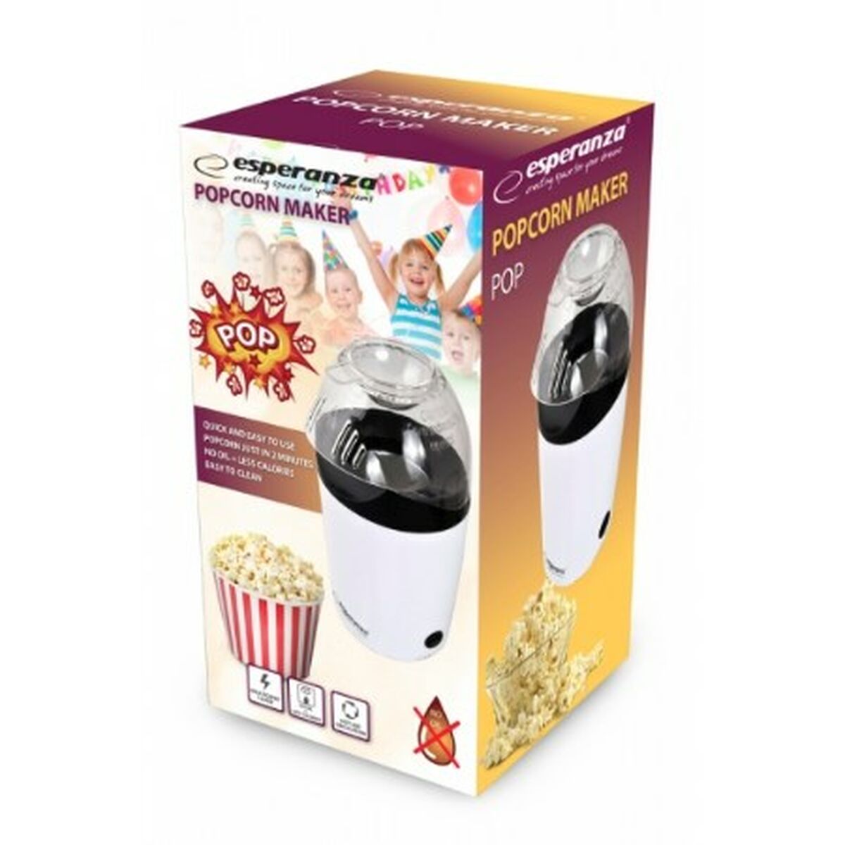 Popcorn maker Esperanza EKP006 Zwart