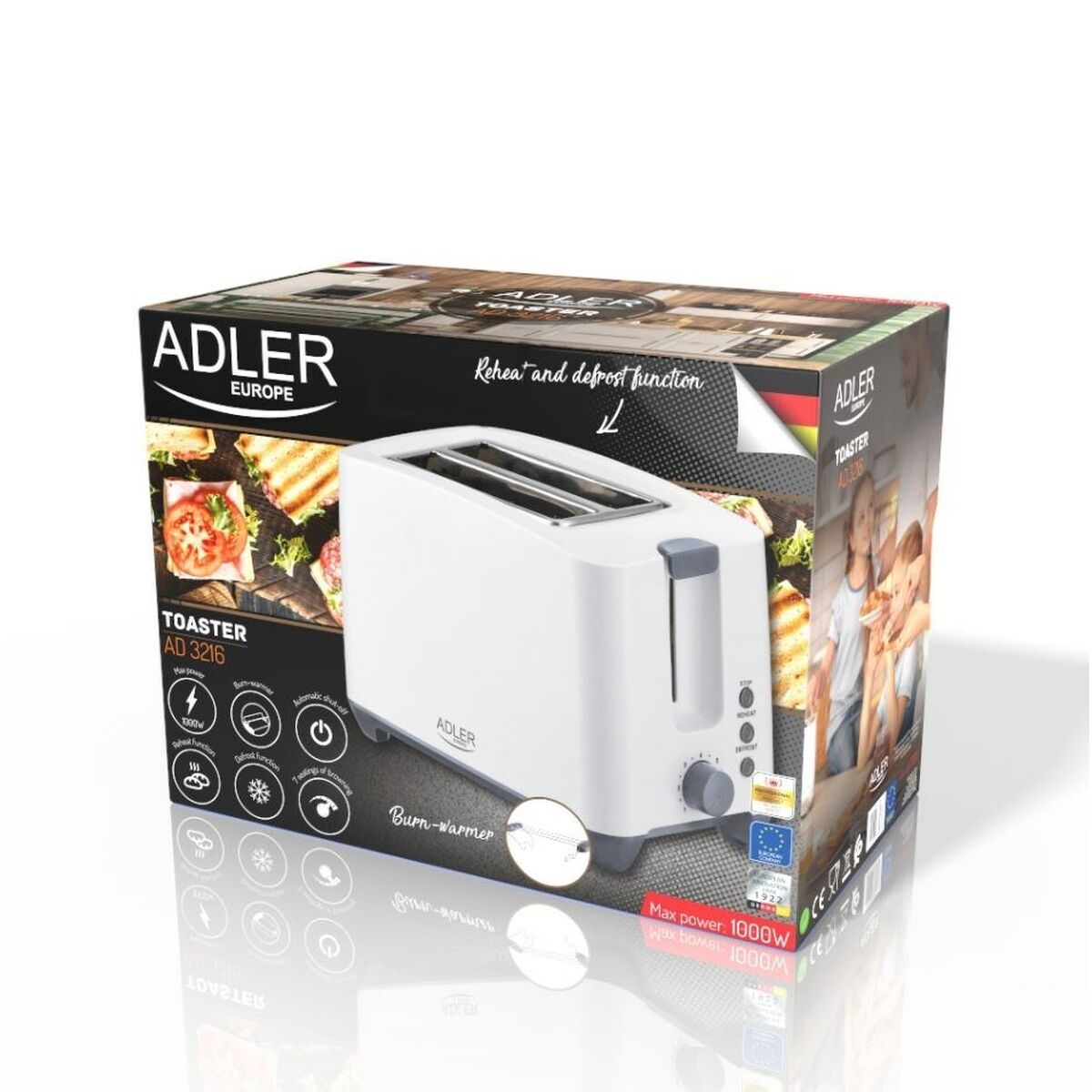 Broodrooster Adler AD 3216 1000 W 750 W