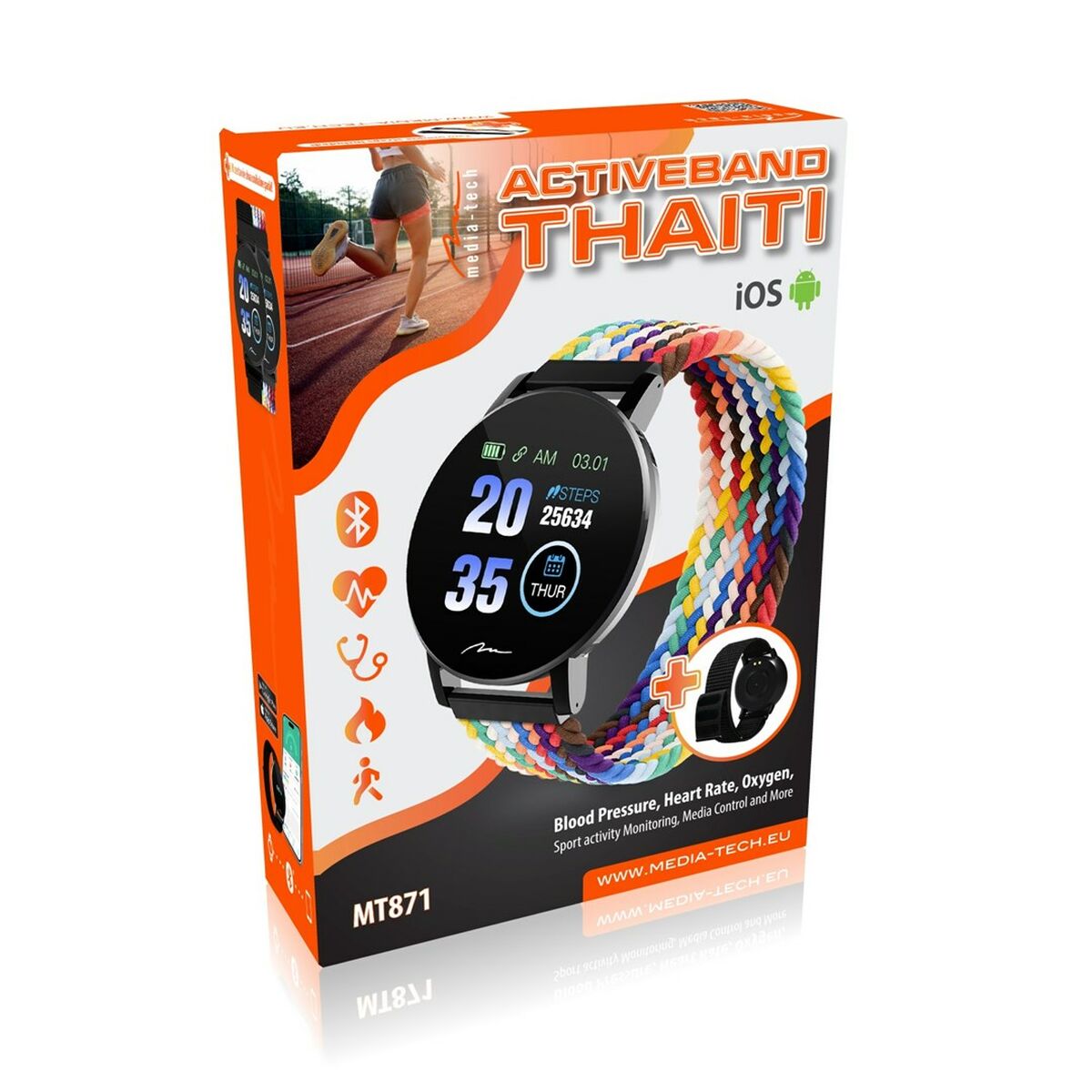 Smartwatch Media Tech MT871 Zwart