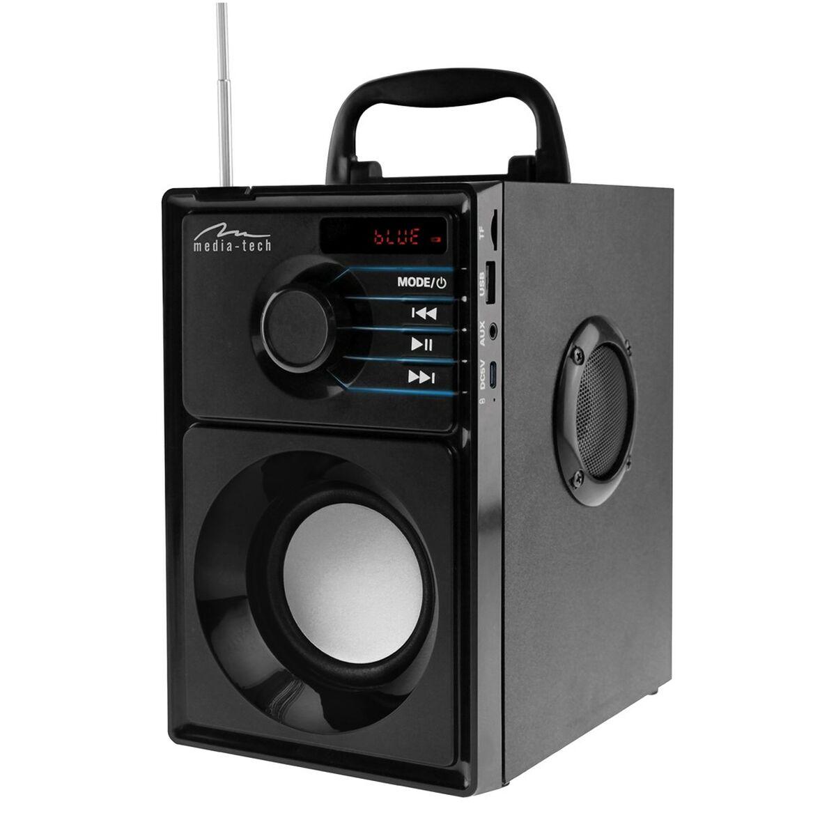 Dankzij de draagbare Bluetooth®-luidsprekers Media Tech MT3179 Zwart 15 W (1 Stuks)