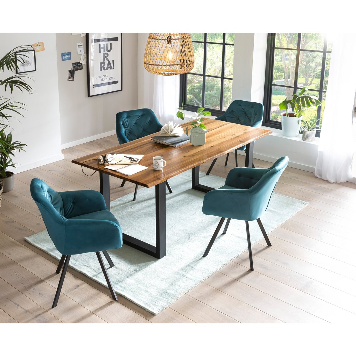Eettafel 180x90x77 cm