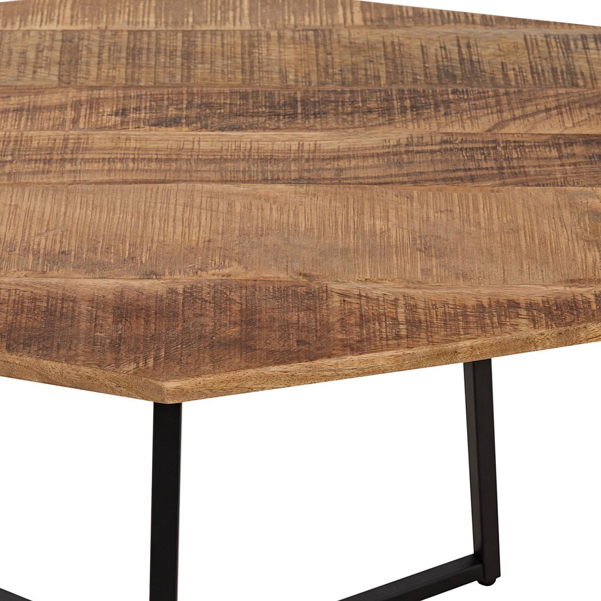 Zije tabel 56 x 48 cm salontafel Duurzame woonkamer tafel Inca metalen frame zwart