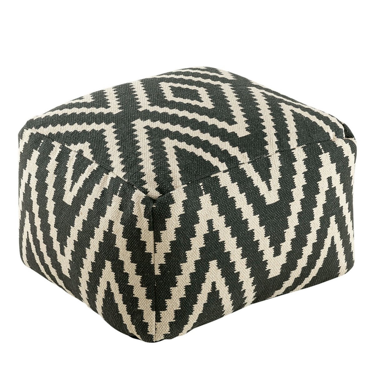 Zittend dobbelstenen voetkrukken stoel kruk 50x35x50cm pouf kelim vloerkussen peru zwarte taupe gele turquoise