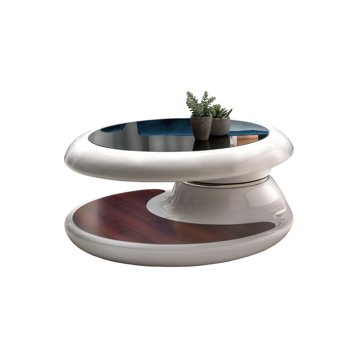 Salontafel 90x90x42 cm wit