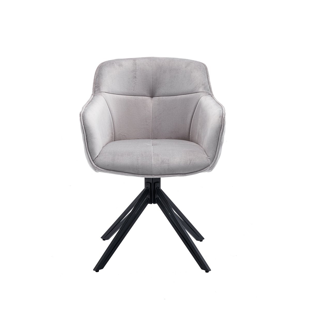 Fauteuil met honingraatquilt in lichtgrijs