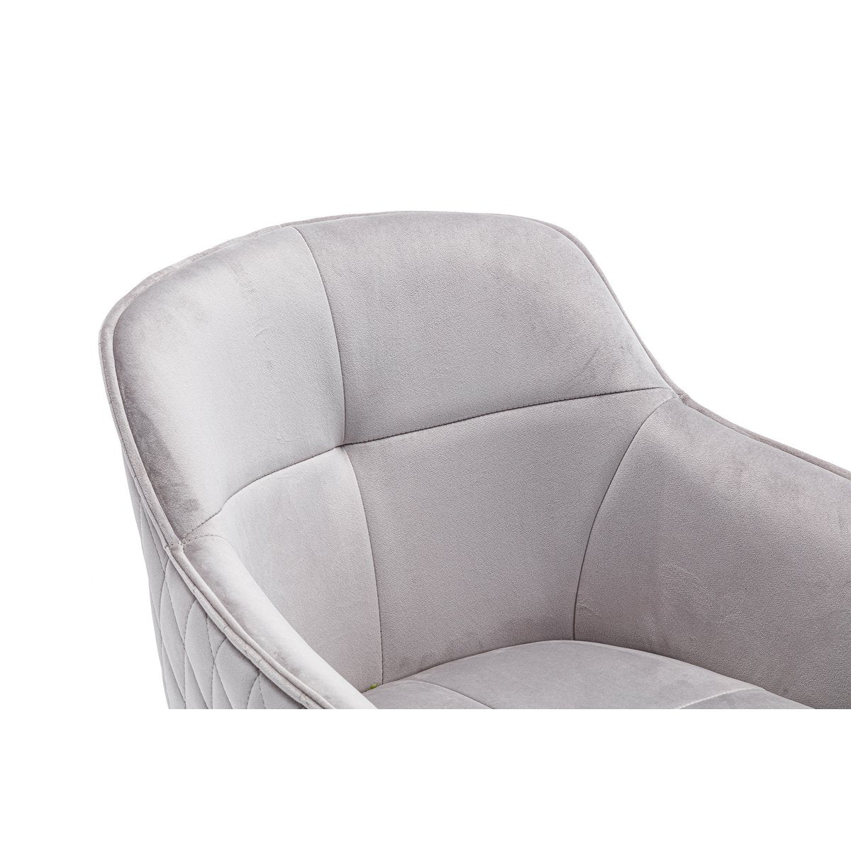 Fauteuil met honingraatquilt in lichtgrijs