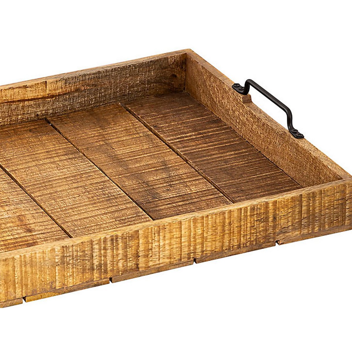 Houten lade serveerlade xxl 57x39cm lade houten decoratietablet gemaakt van mango houten vast