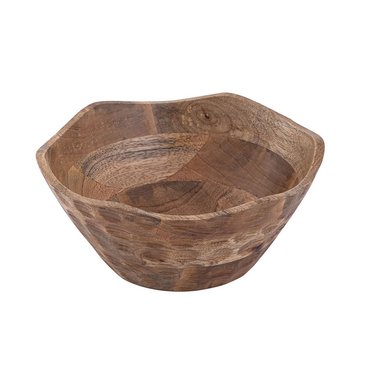 Decoratieve schaal houten kom Ø25 of 30 cm H6cm ronde originele mangolz solide