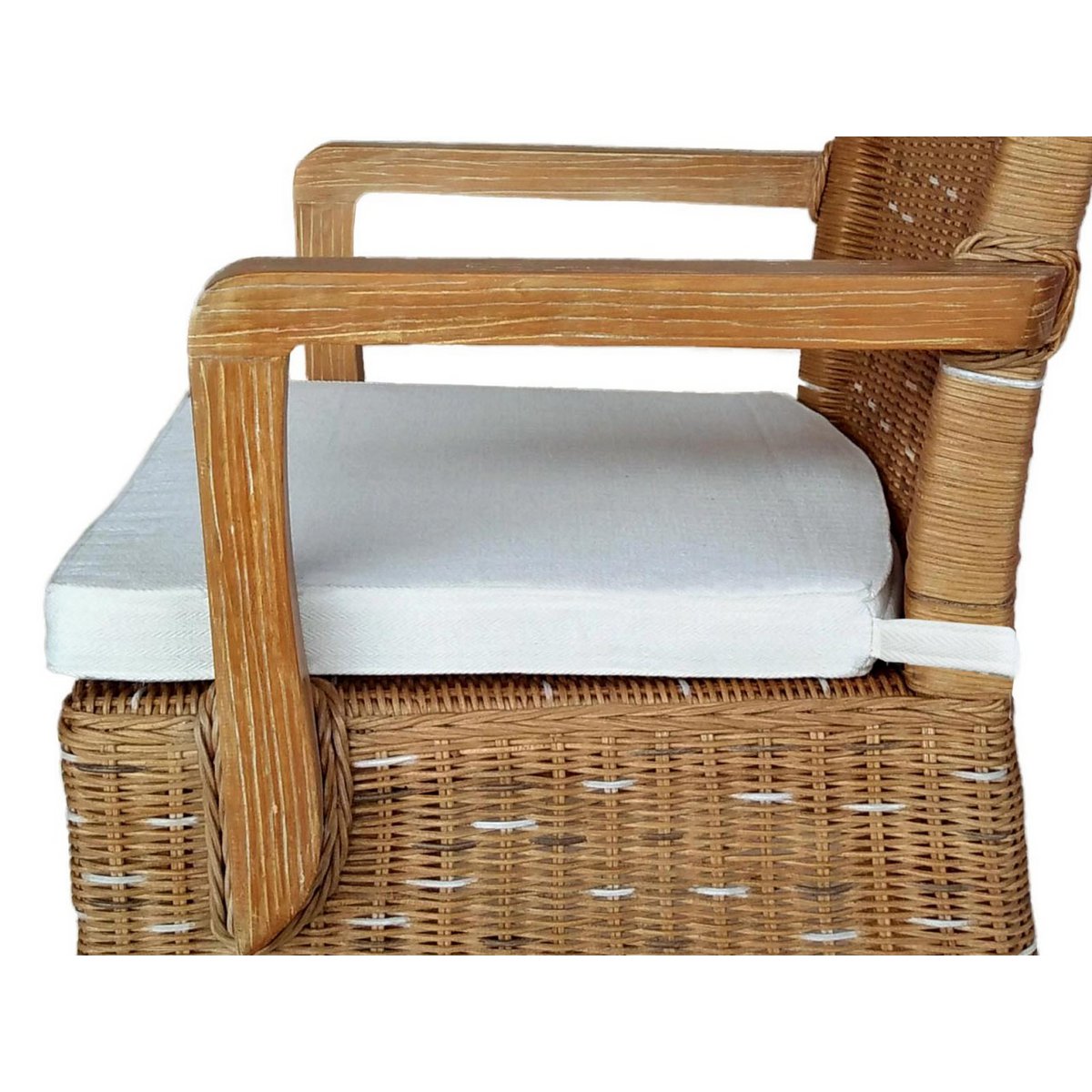 Eetstoel met armleuningen Rattan stoel Cappuccino Perth Basket stoel Rattan fauteuil duurzaam