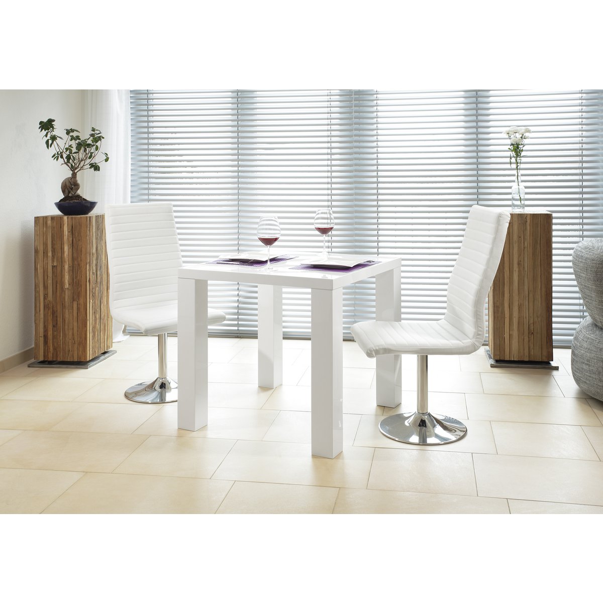 Eettafel 80x80 cm wit