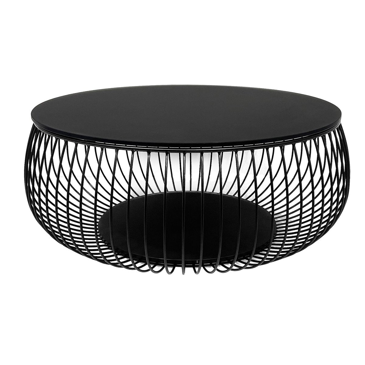 Salontafel Ø 86 cm zwart