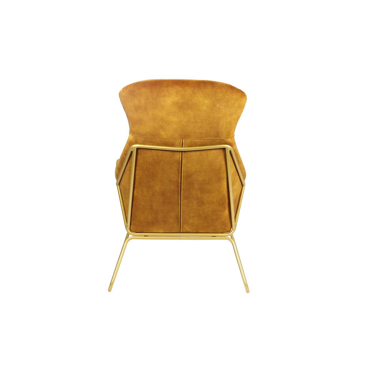 Relax fauteuil gemaakt van goud fluweel velours