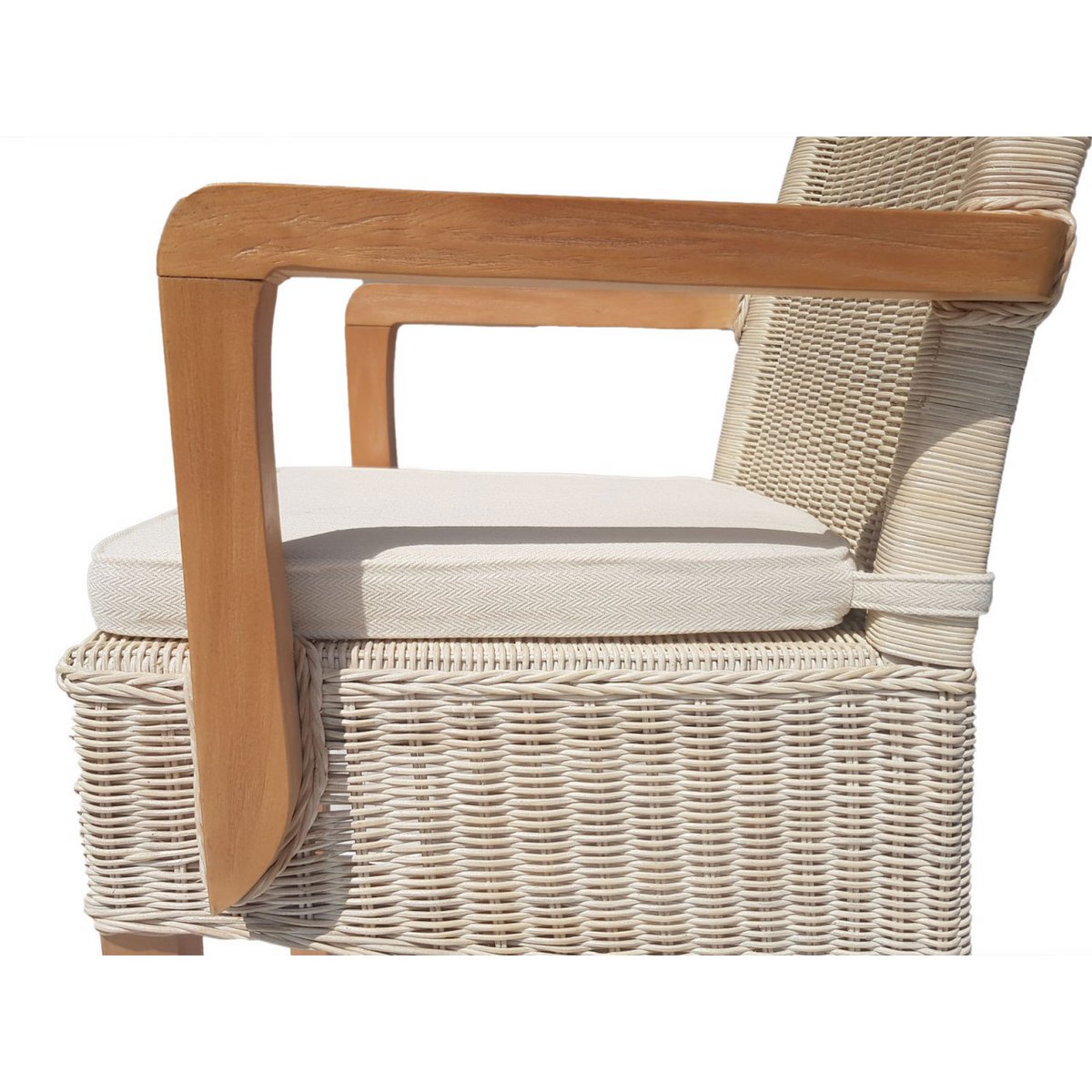 Eetkamerstoelen stelen 2 stuks met armleuningen Rattan stoelen Wit Perth Rattan Ratta stoelen duurzaam