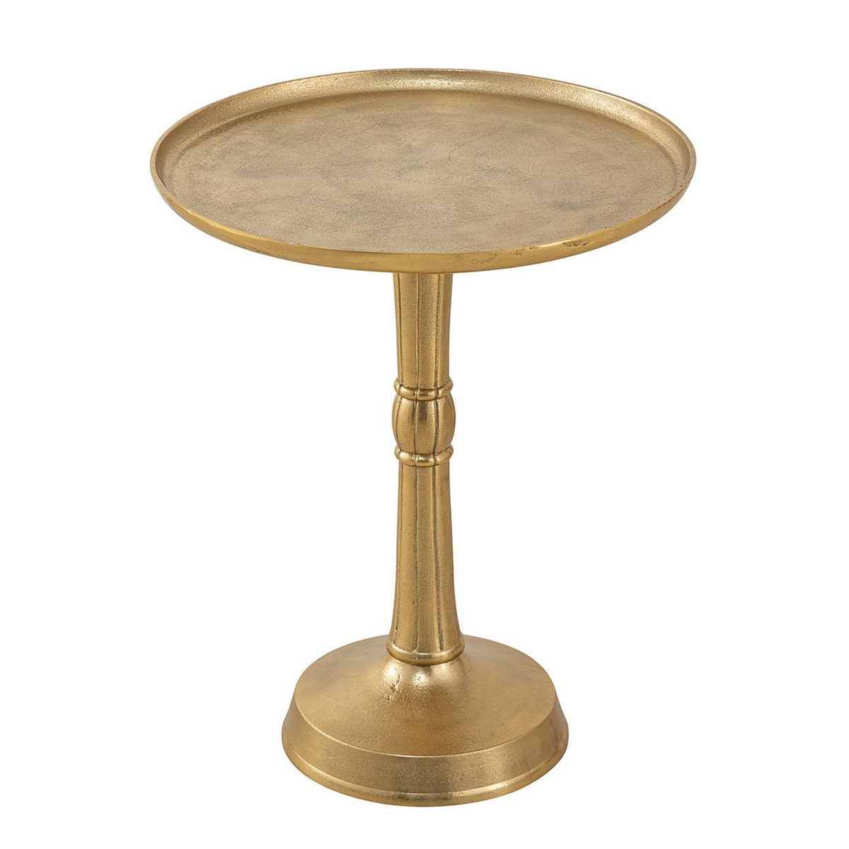 Beistelltisch Metall rund ø 44x53 cm 2-teilig Dekotisch Adlon mit Design Mittelfuß Aluminium