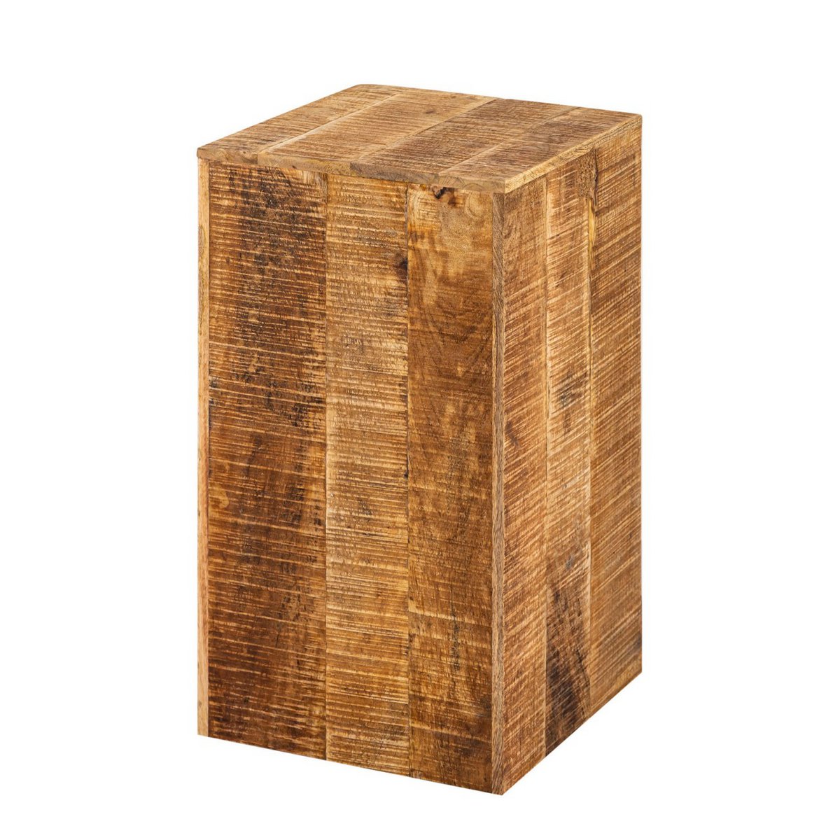 Bloemzuil 27x27 H50 of 73cm bloemenkruk hout plantenstandaard bijzettafel vierkant mangohout