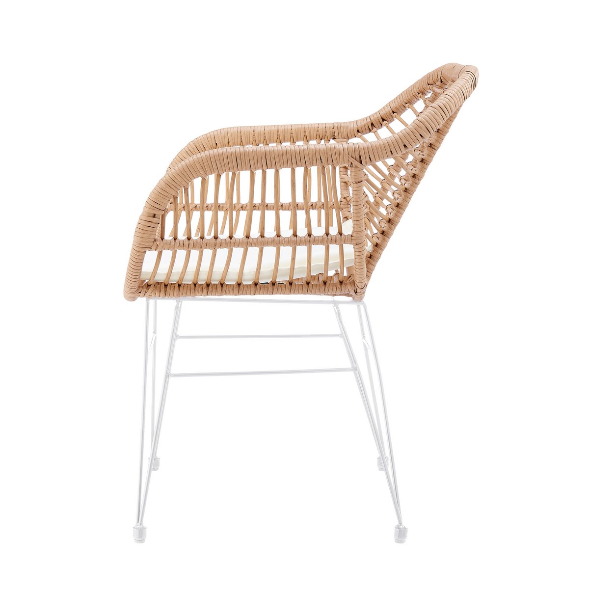 Set van 2 fauteuils in rotan look, naturel