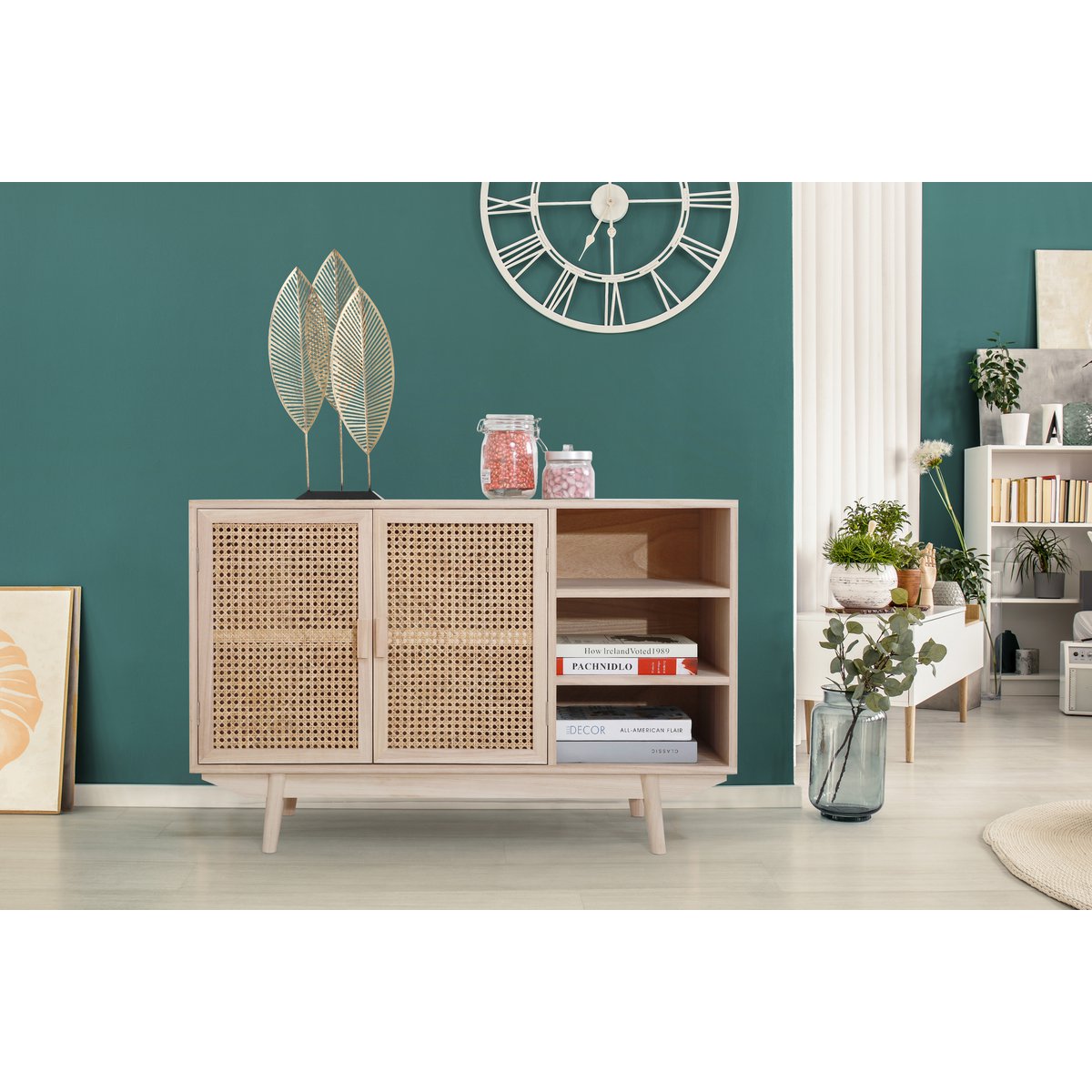 Dressoir 100x36 cm rotan geweven