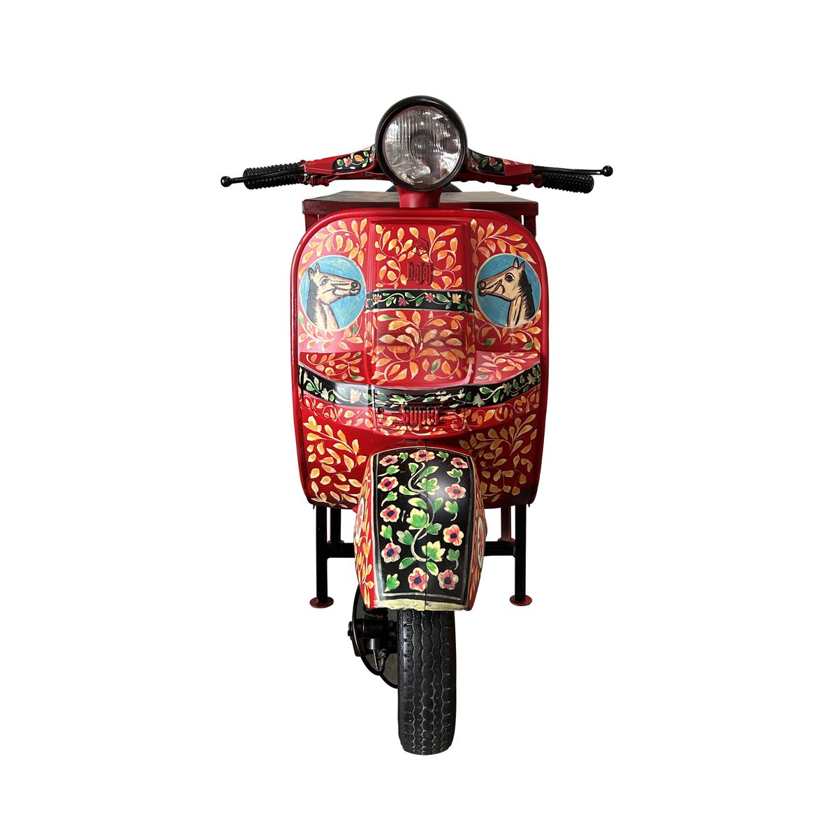 Teller van een gerecyclede scooter