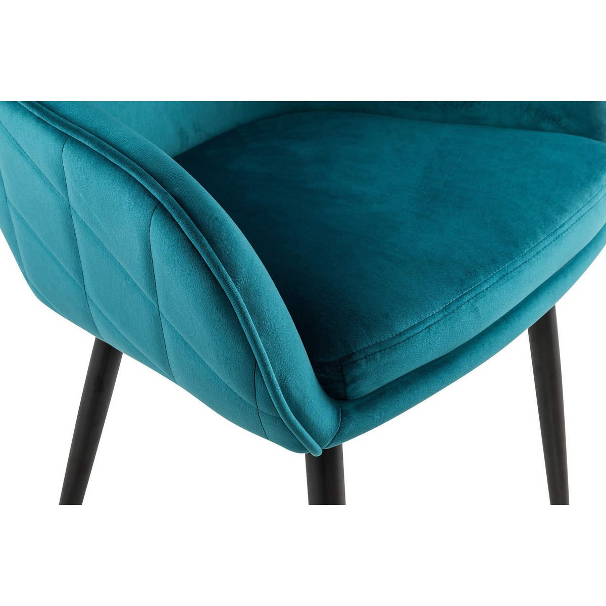 Eetkamerstoel turquoise fluweel