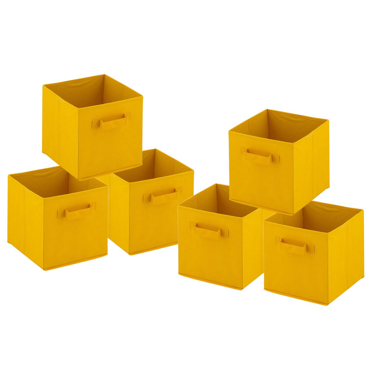 Opslagboxen opvouwbare vouwkast 26x26x26 cm 6 -pack opbergdoos vierkant