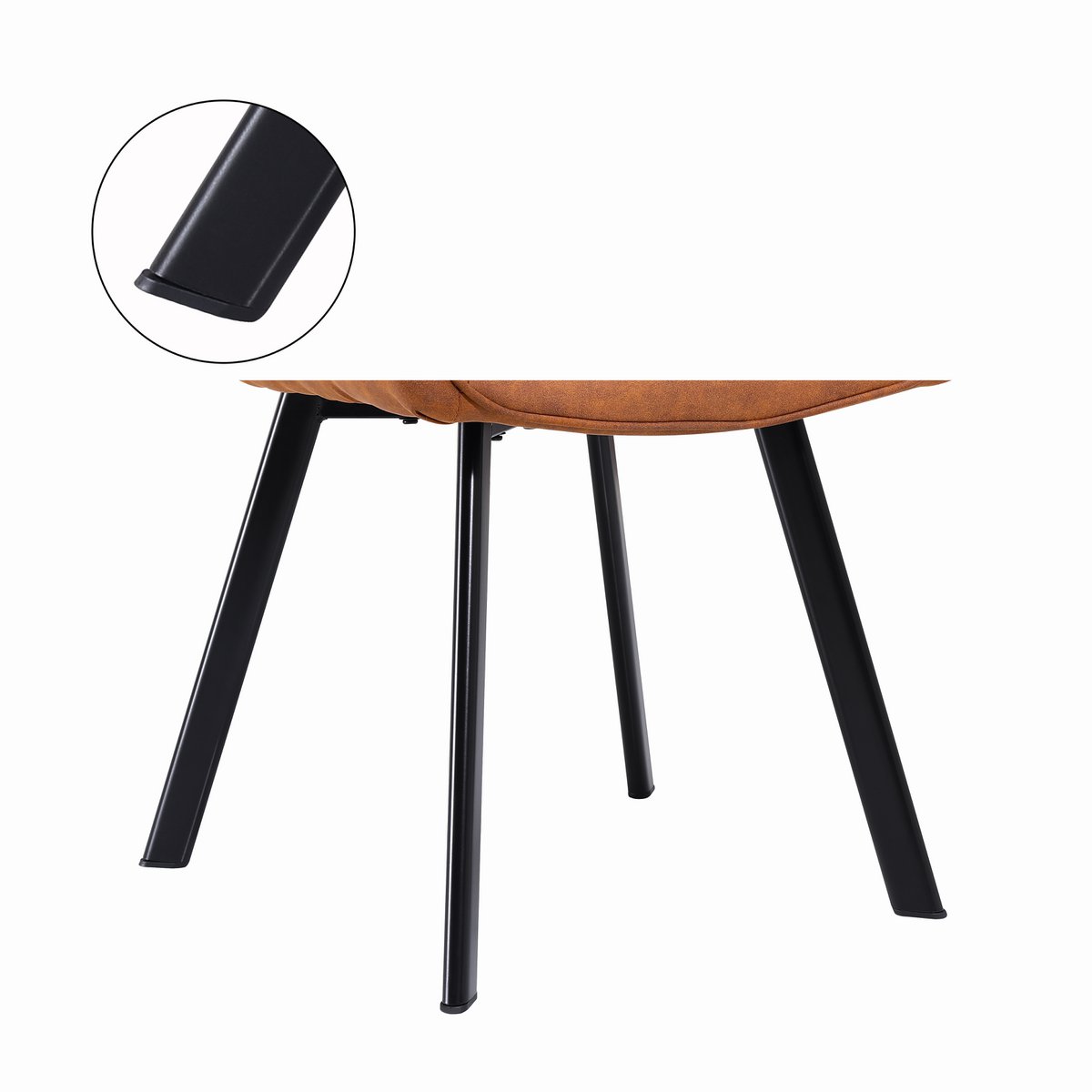 Fauteuilset van 2 bruine microvezel
