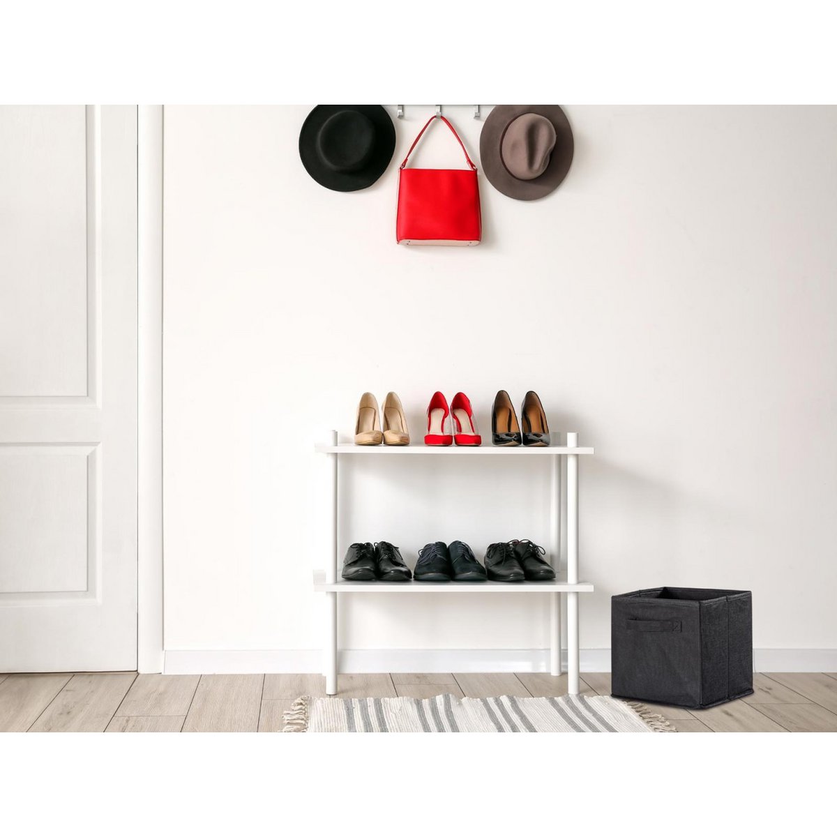 Opslagboxen opvouwbare vouwkast 26x26x26 cm 6 -pack opbergdoos vierkant