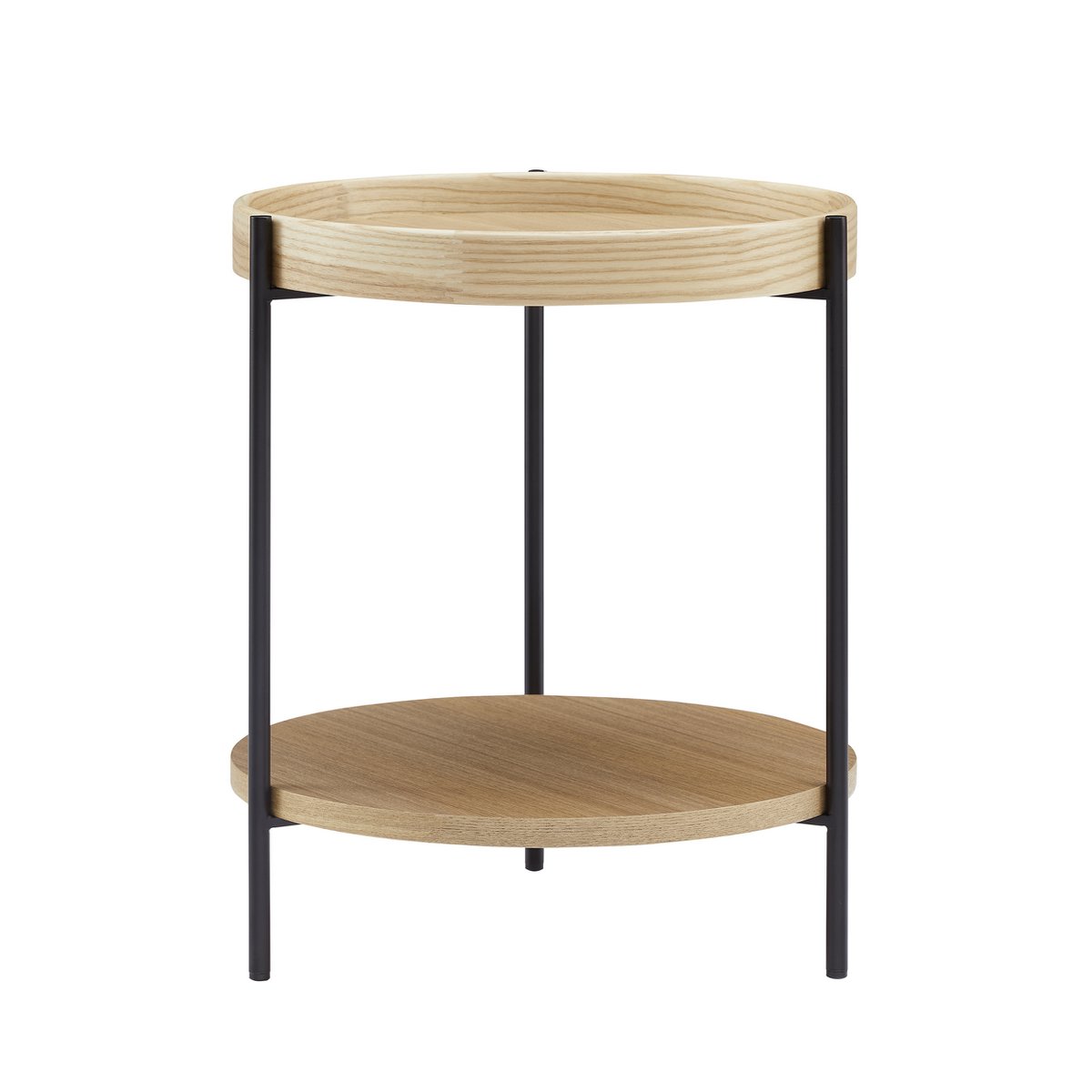 Bijzettafel Ø 44 cm eiken