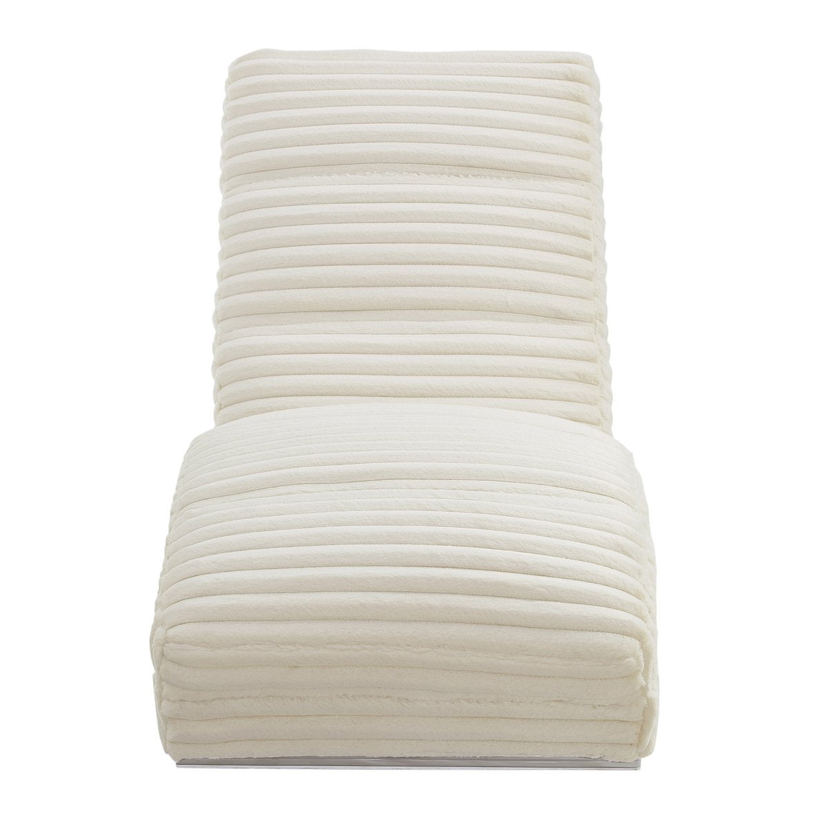 Chaiselongue plüschkoord beige