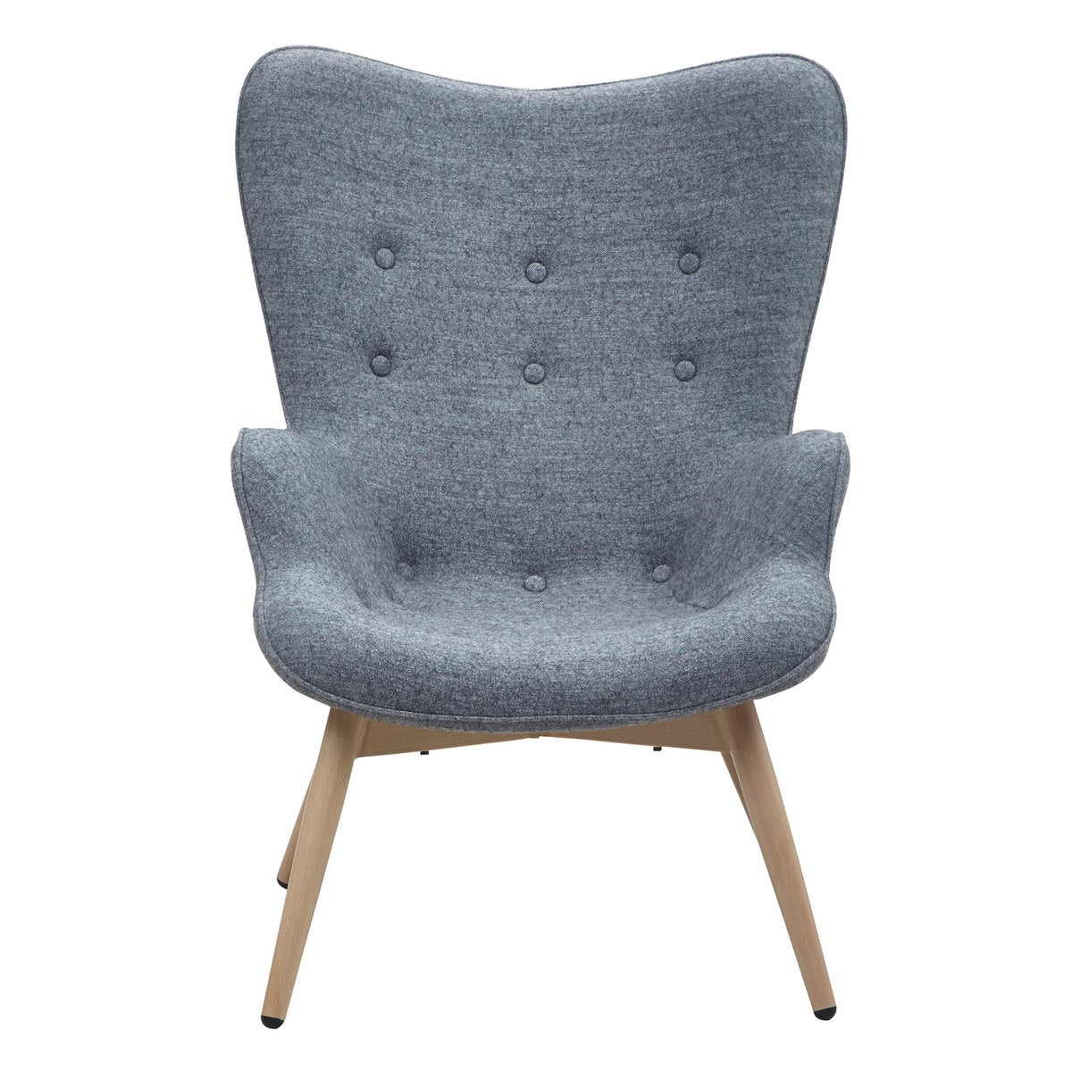 Fauteuil in grijze geweven stof