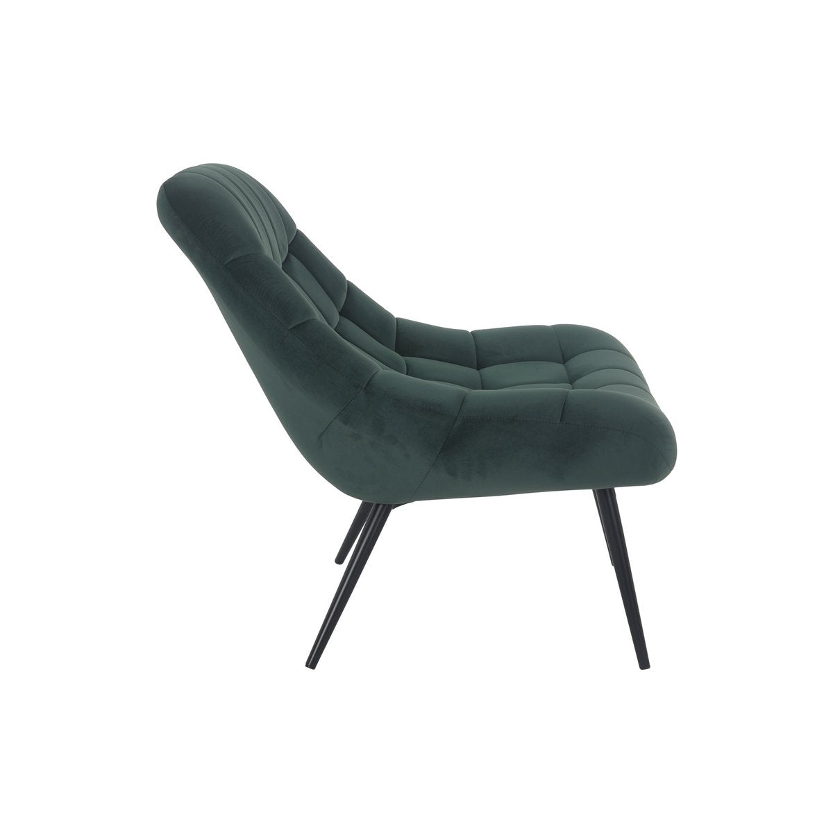 Fauteuil XXL fluweel groen metaal zwart