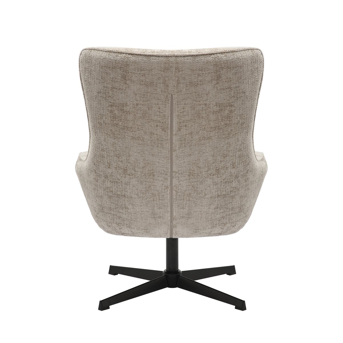 Fauteuil chenille stof lichtgrijs