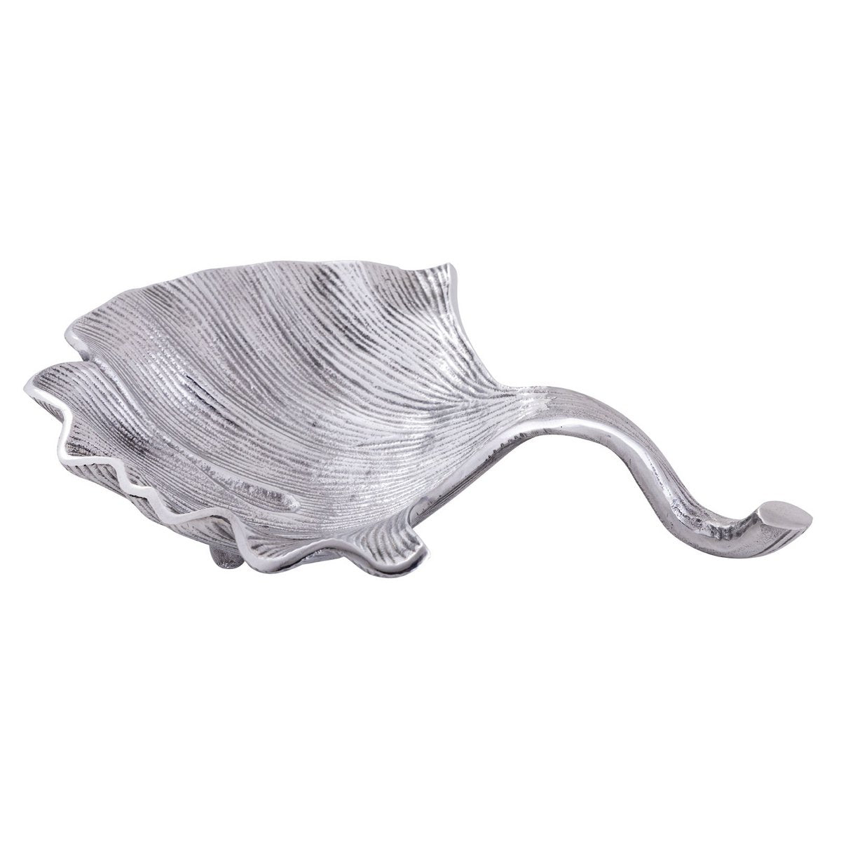 Decoratieve schaal aluminium ginkgo groot goud of zilveren bladschaal