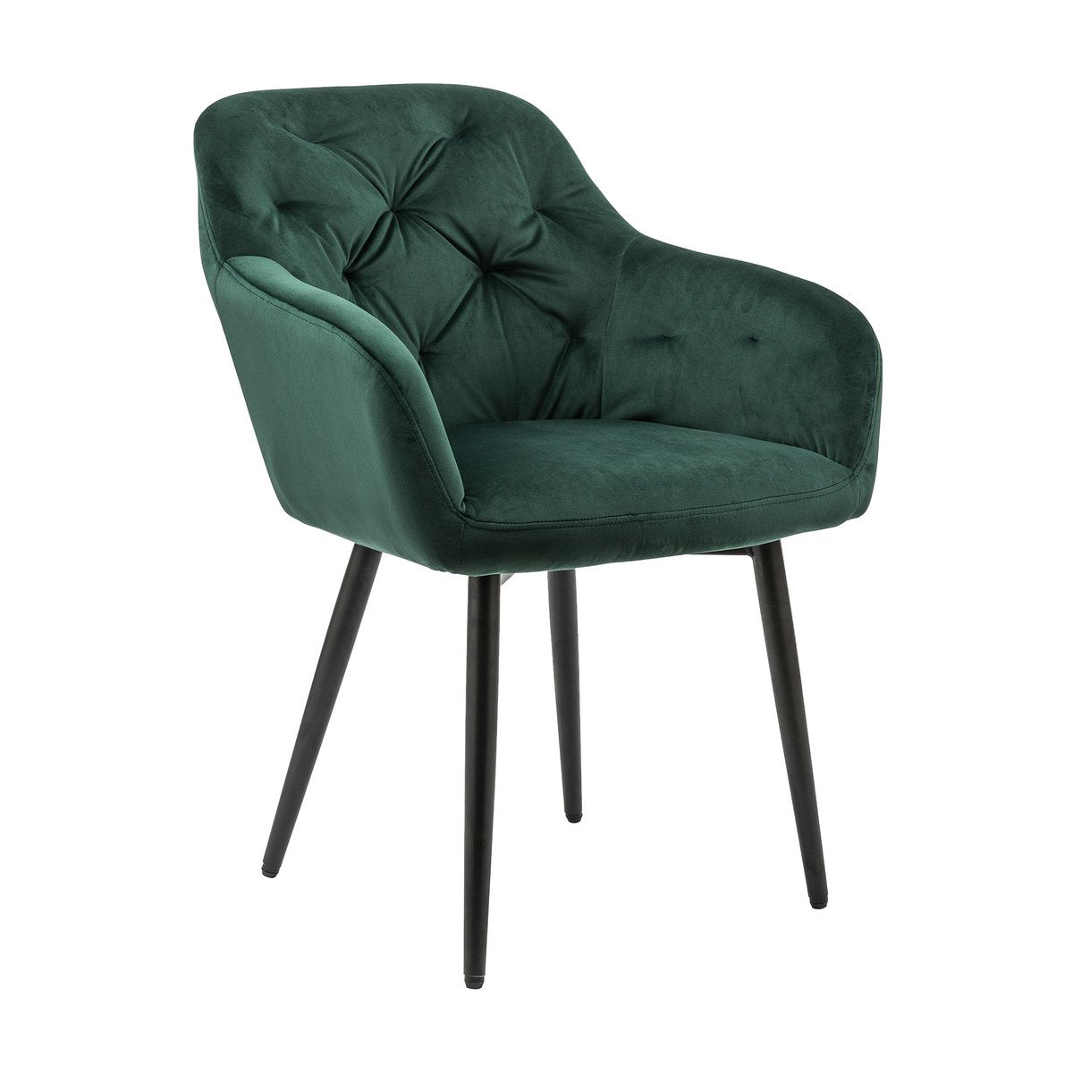 Groene fluwelen fauteuil