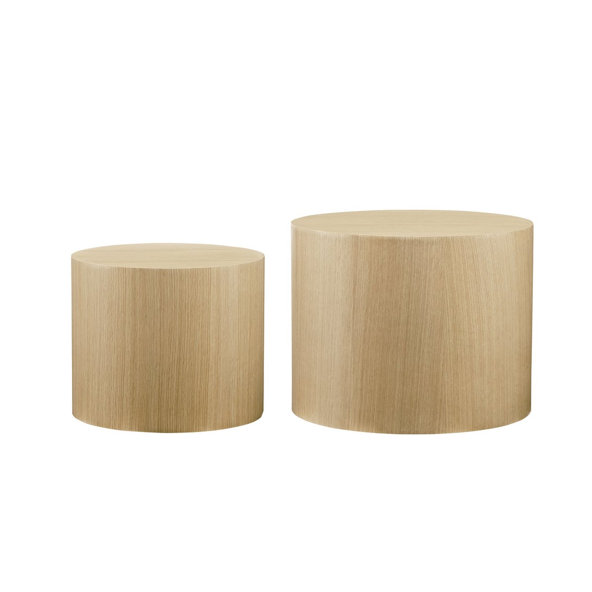Set van 2 eiken salontafels