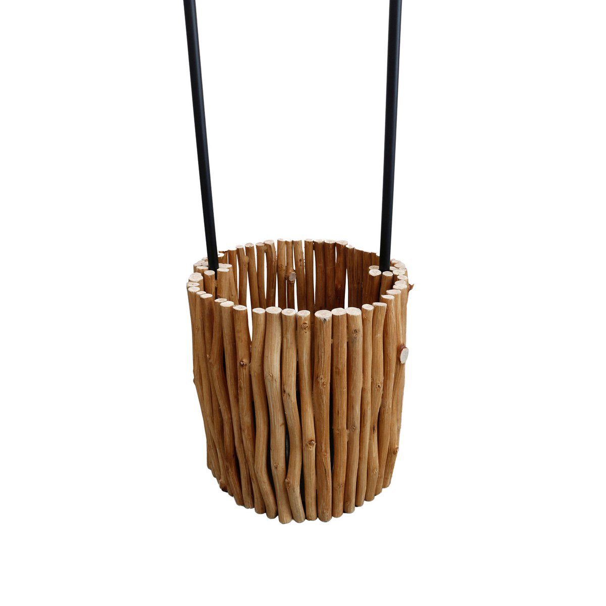 Vloerlamp drijfhout naturel/wit 155 cm