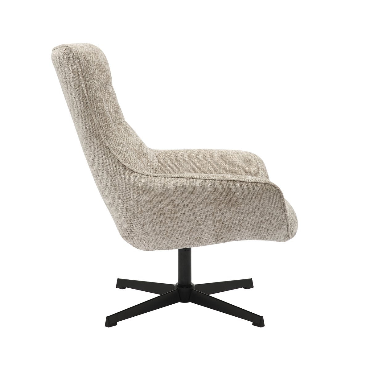 Fauteuil chenille stof lichtgrijs