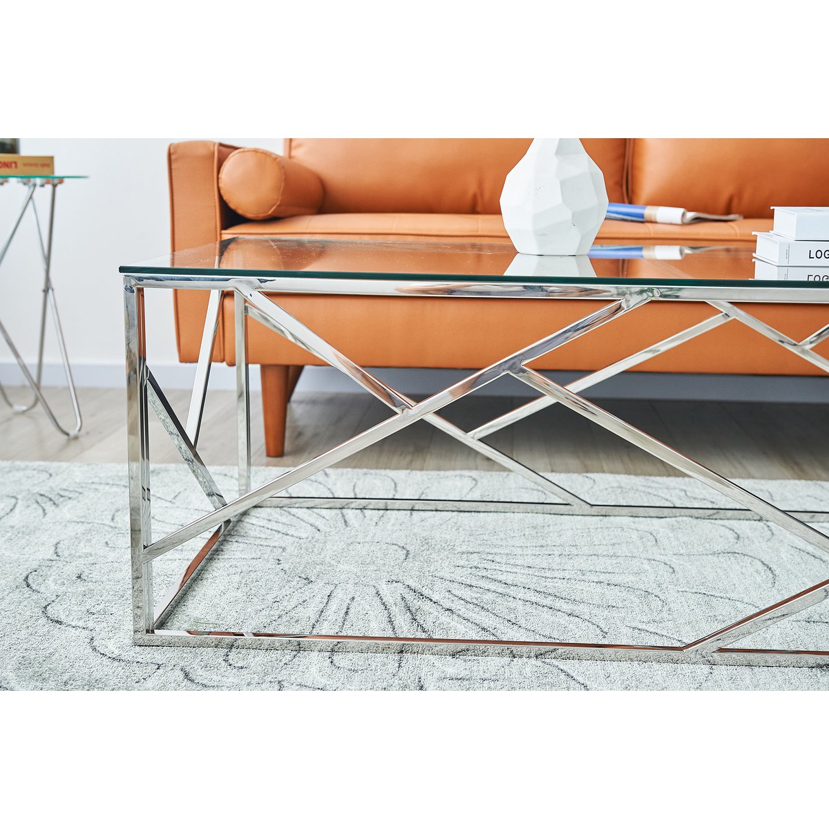 Salontafel zilver 120x60 cm