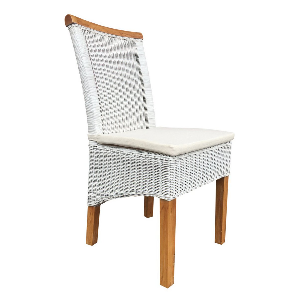 Eetkamerstoelen set rattan stoelen Perth 4 stuks witte eettafel stoelen mandstoelen stoelen duurzaam
