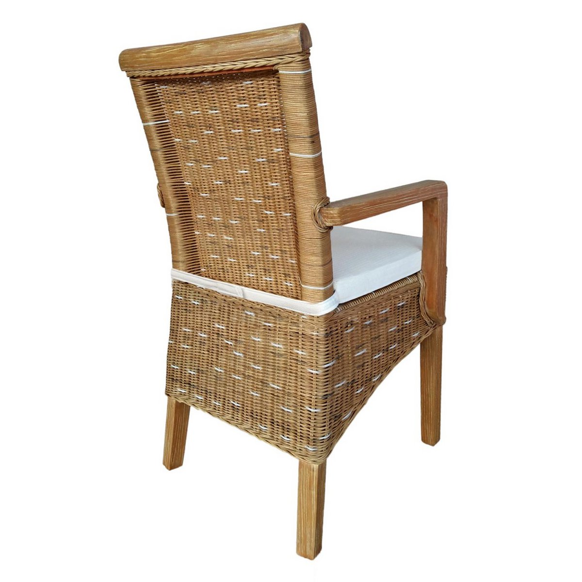 Eetkamerstoelen ingesteld met armleuningen 4 stukken rotan stoelen bruin Perth knabbelen fauteuils duurzaam