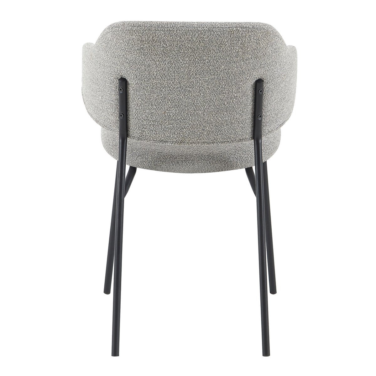 Bouclé fauteuil set van 2 lichtgrijs
