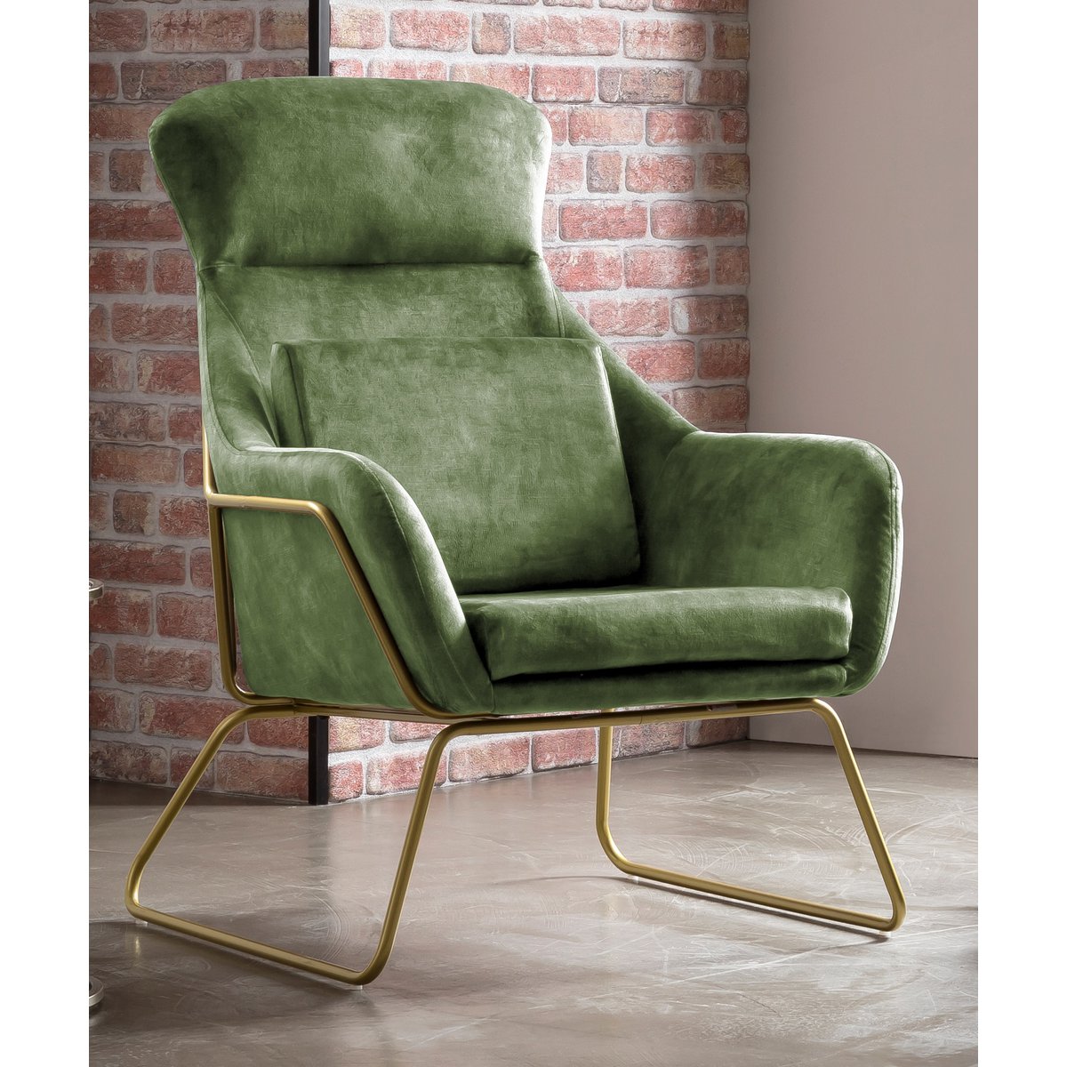 Fluweel velours relax fauteuil groen