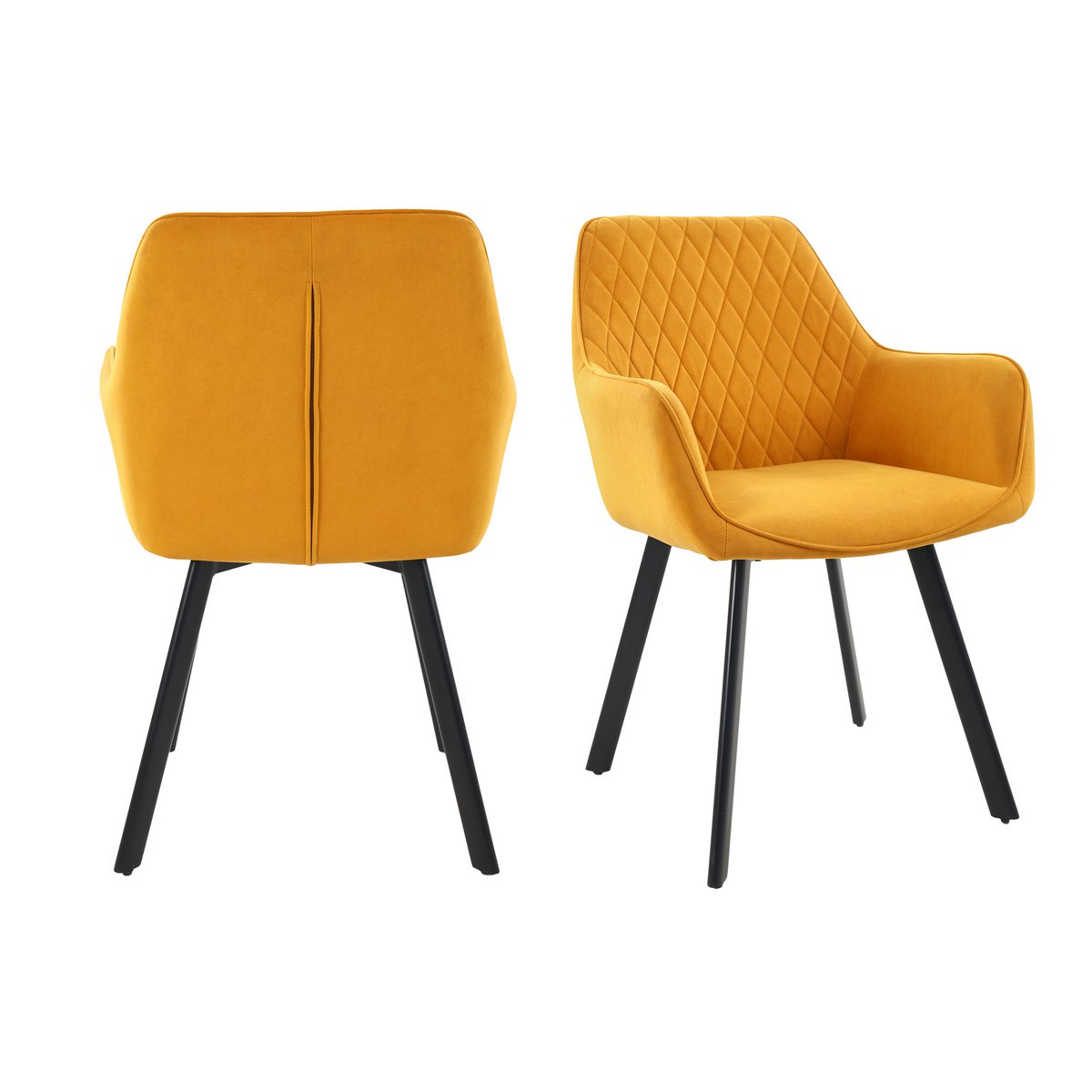 Set van 2 fauteuils geel