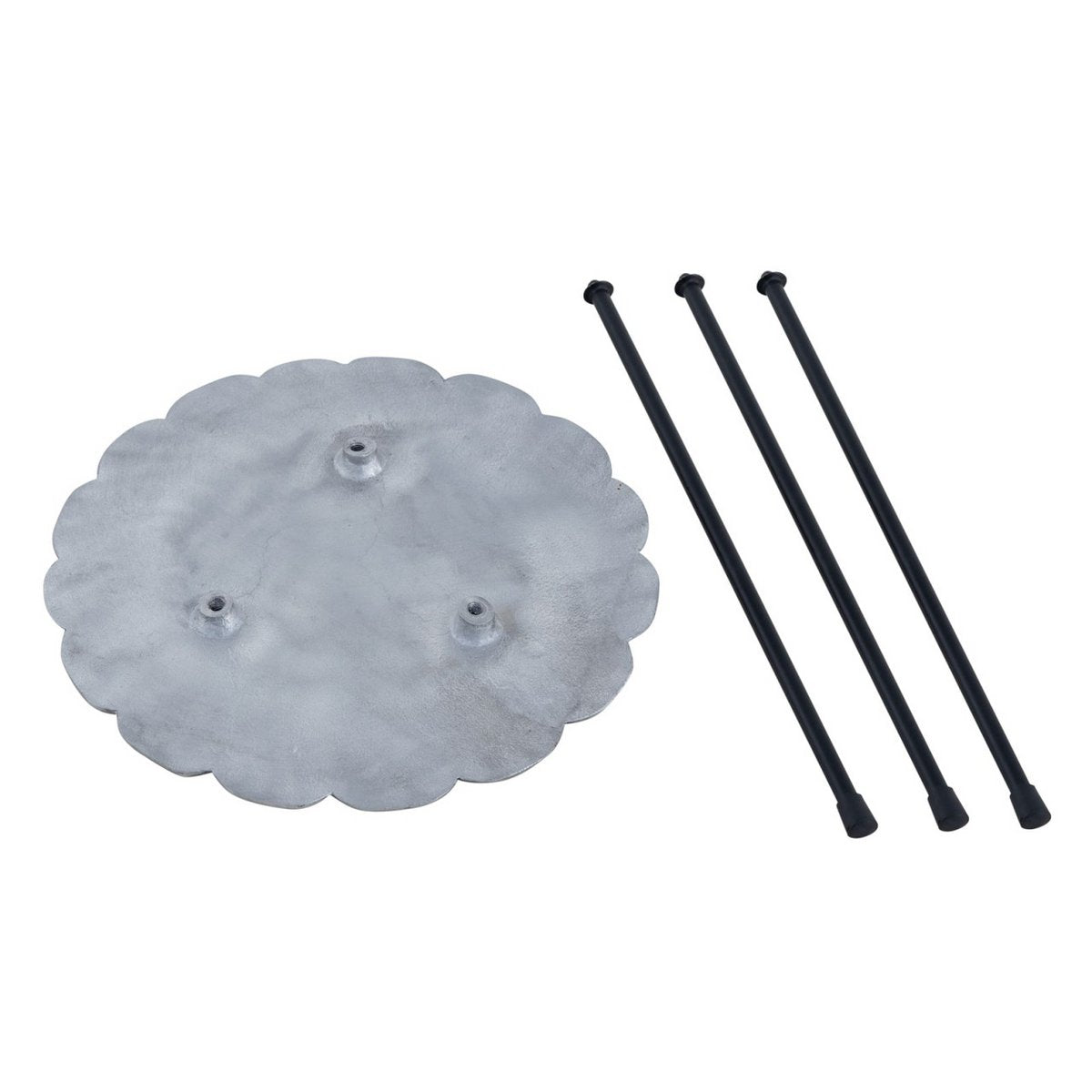 Bijzettafel metaal 4-delige siertafel Hilton ø 35 x H 45 cm rond zilver of goud aluminium