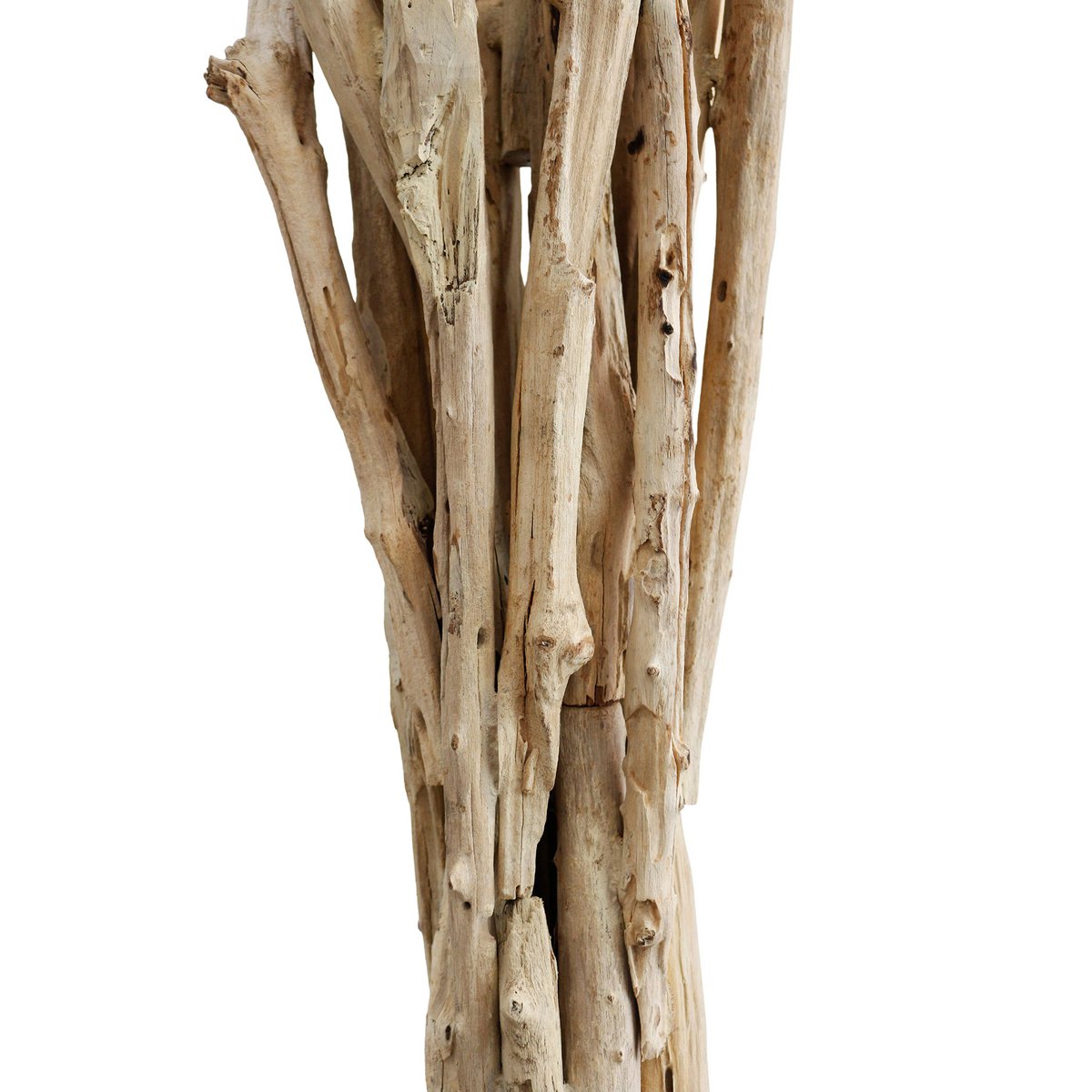 Vloerlamp drijfhout wit 145 cm