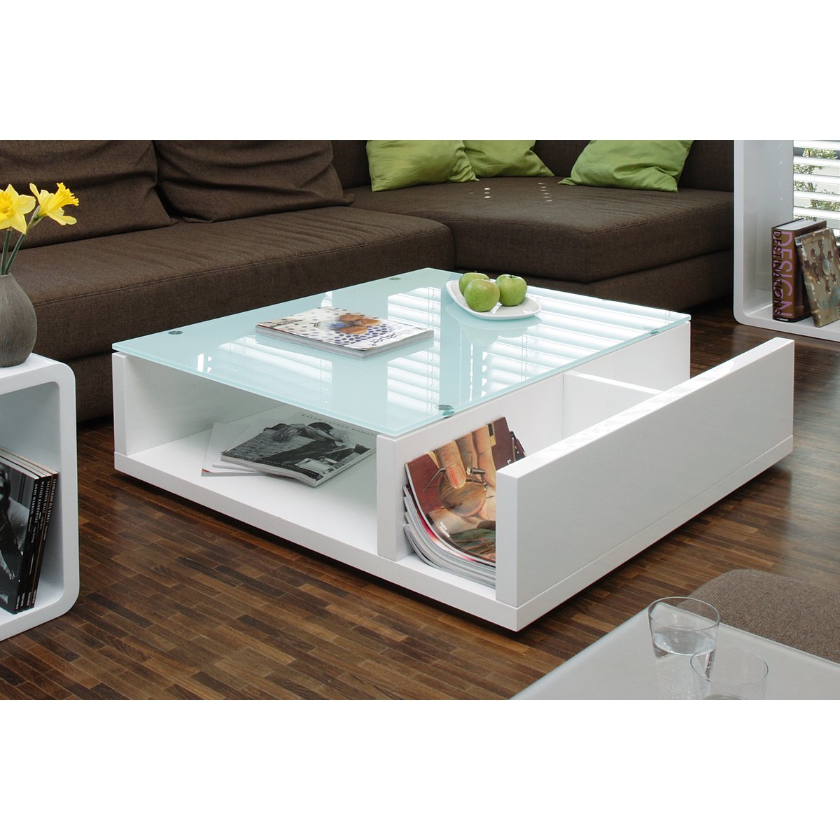 Salontafel wit 100x100 cm