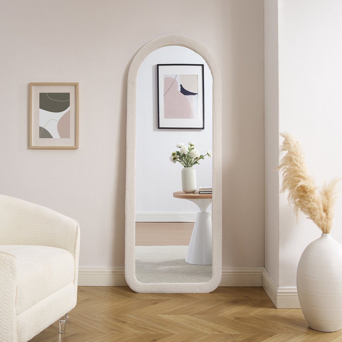 Spiegel imitatiebont beige 60x160 cm