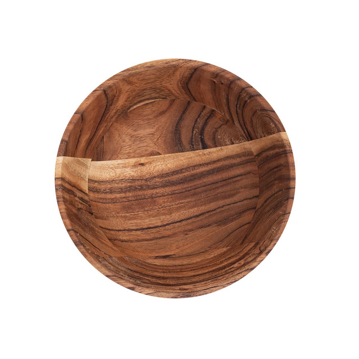 Houten kom decoratie shell 20 of 25 cm voedsel.